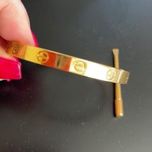 Inspired gold screwdriver bracelet